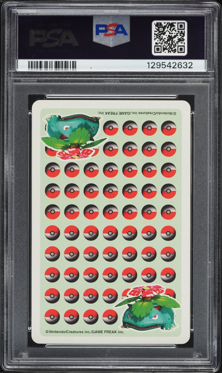 1998 Pokemon Japanese 3D Green Poker Set Bulbasaur PSA 10 GEM MINT