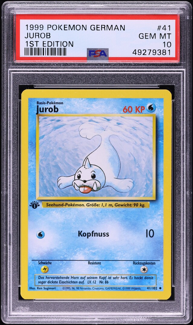 1999 Pokemon German Base Set 1st Edition Seel #41 PSA 10 GEM MINT