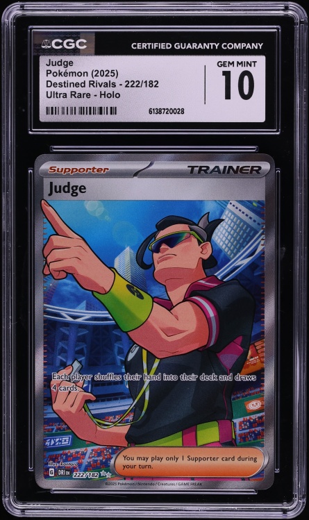 2025 Pokemon Scarlet & Violet Destined Rivals Full Art Judge #222 CGC 10 GEM MINT
