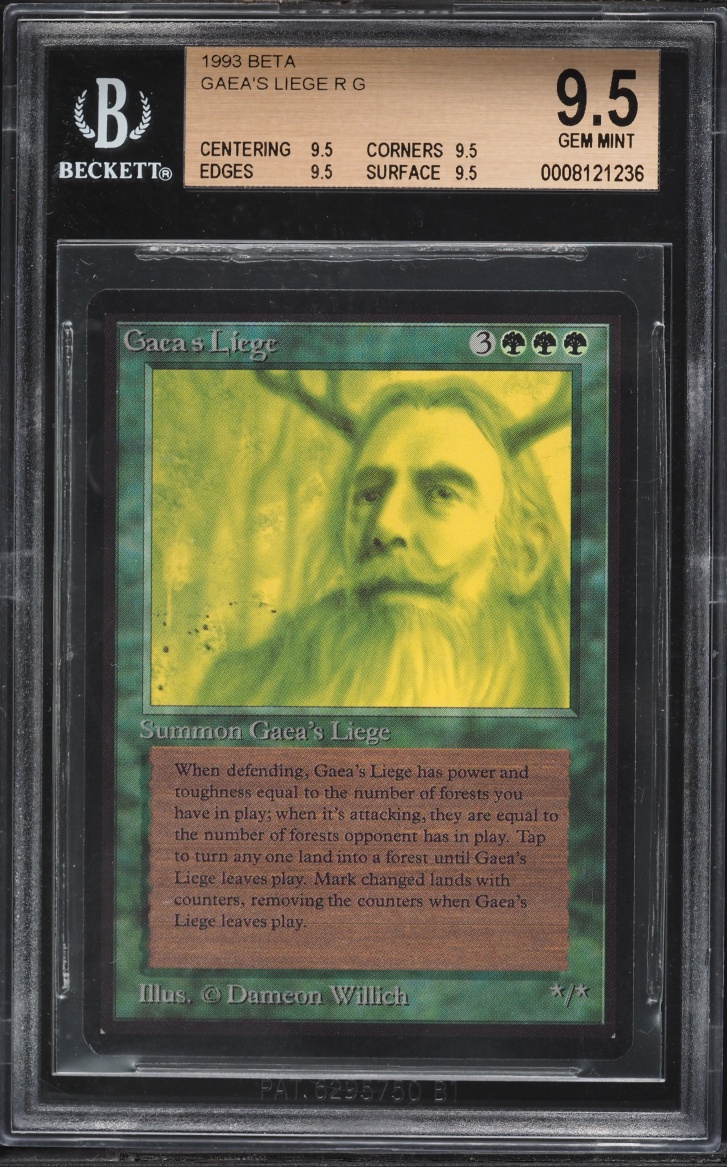 1993 Magic The Gathering MTG Beta Gaea's Liege BGS 9.5 GEM MINT