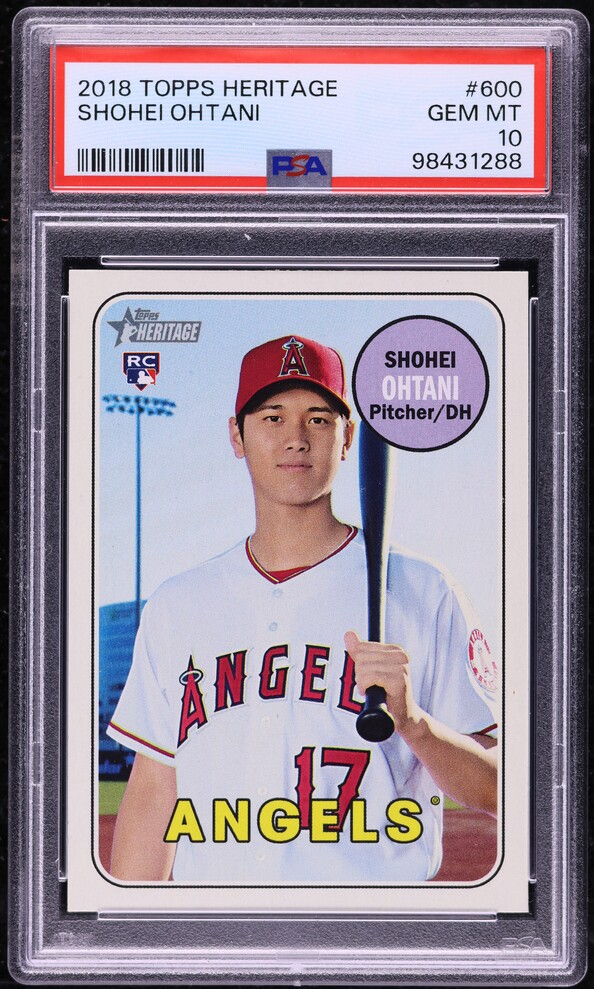 大谷翔平 2018 TOPPS HERITAGE '69 DECKLE 2018 Topps Heritage '69 Deckle Edge Shohei Ohtani ROOKIE #1