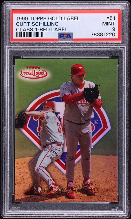 1999 Topps Gold Label Class 1 Red Label Curt Schilling /100 #51 PSA 9 MINT