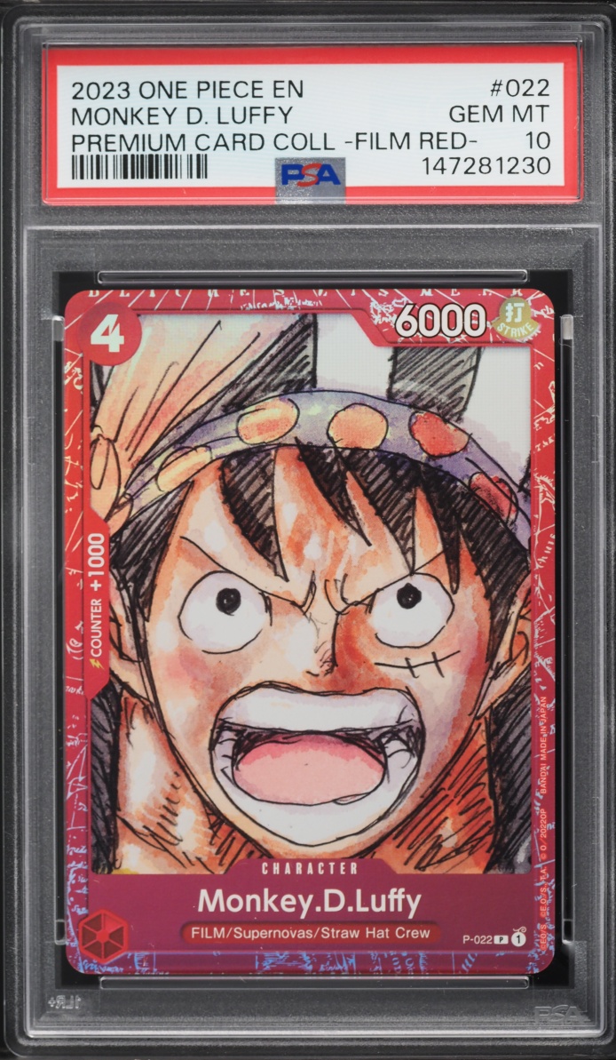 2023 One Piece Premium Collection Film Red Monkey D. Luffy #P-022 PSA 10 GEM MINT