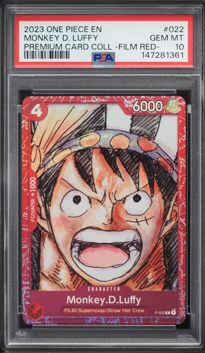 2023 One Piece Premium Collection Film Red Monkey D. Luffy #P-022 PSA 10 GEM MINT
