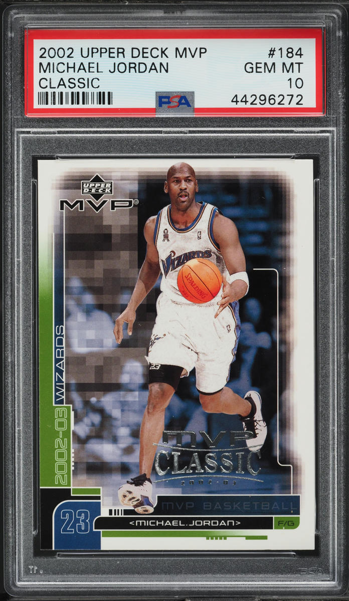 2002 Upper Deck MVP Classic Michael Jordan #184 PSA 10 GEM MINT