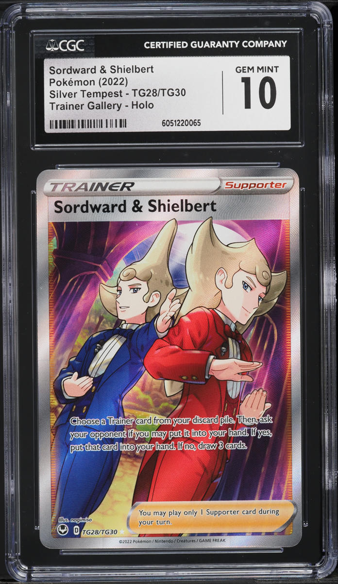 2022 Pokemon SWSH Silver Tempest Full Art Sordward & Shielbert #TG28 CGC 10 GEM