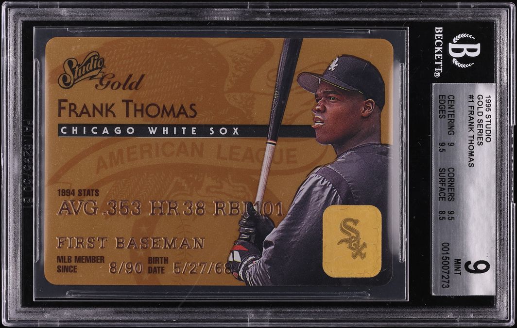 1995 Studio Gold Series Frank Thomas AUTO #1 BGS 9 MINT