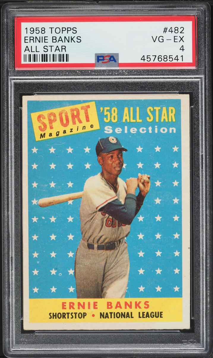 1958 Topps All Star Ernie Banks #482 PSA 4 VGEX