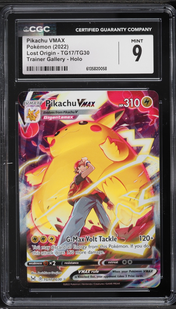 2022 Pokemon Sword & Shield Lost Origin CHR Pikachu VMAX #TG17 CGC 9 MINT