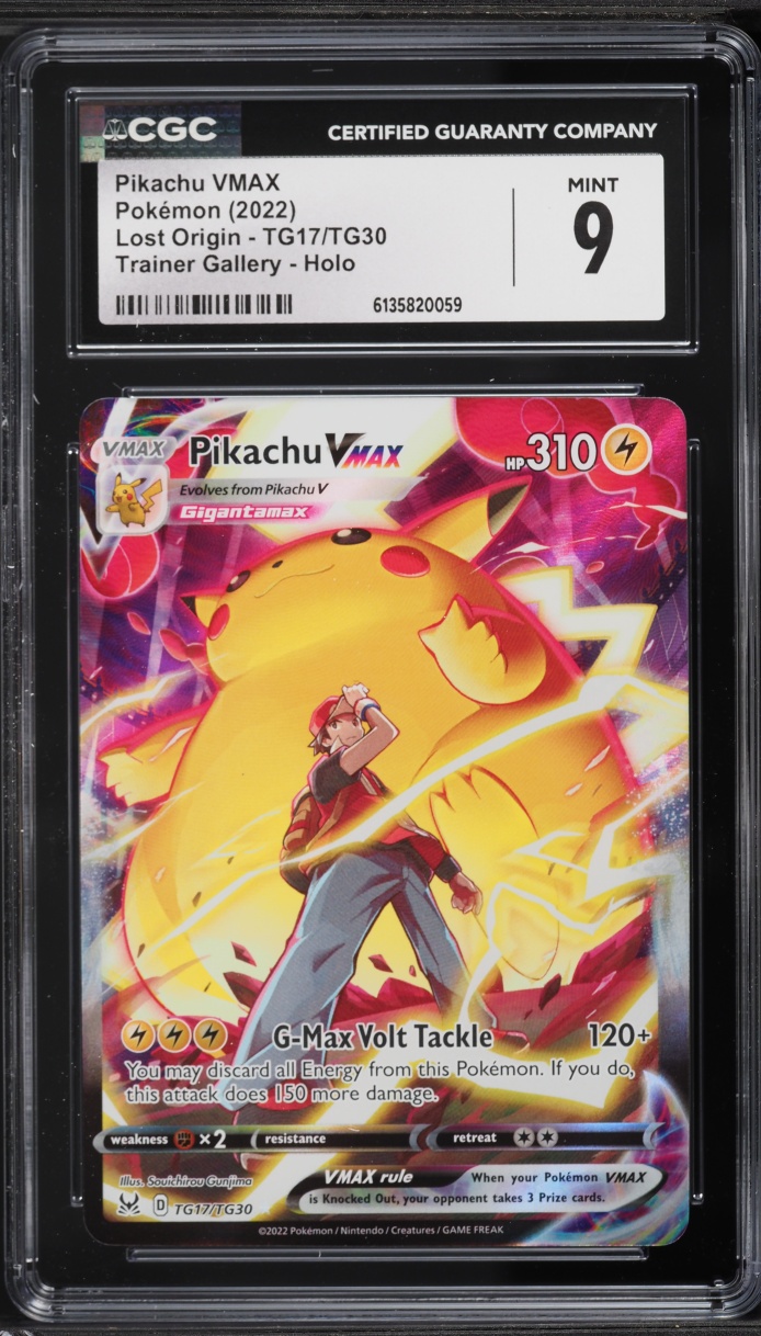 2022 Pokemon Sword & Shield Lost Origin CHR Pikachu VMAX #TG17 CGC 9 MINT