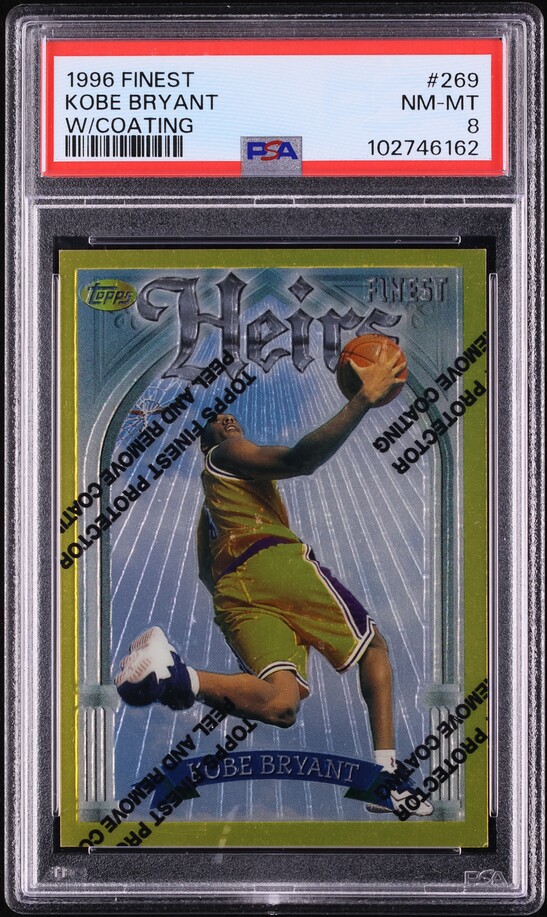 1996 Finest Basketball w/ Coating Kobe Bryant ROOKIE #269 PSA 8 NM-MT