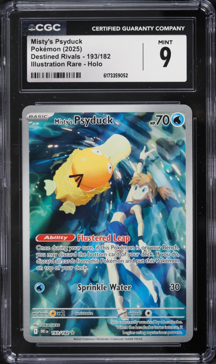 2025 Pokemon Scarlet & Violet Destined Rivals IR Misty's Psyduck #193 CGC 9 MINT