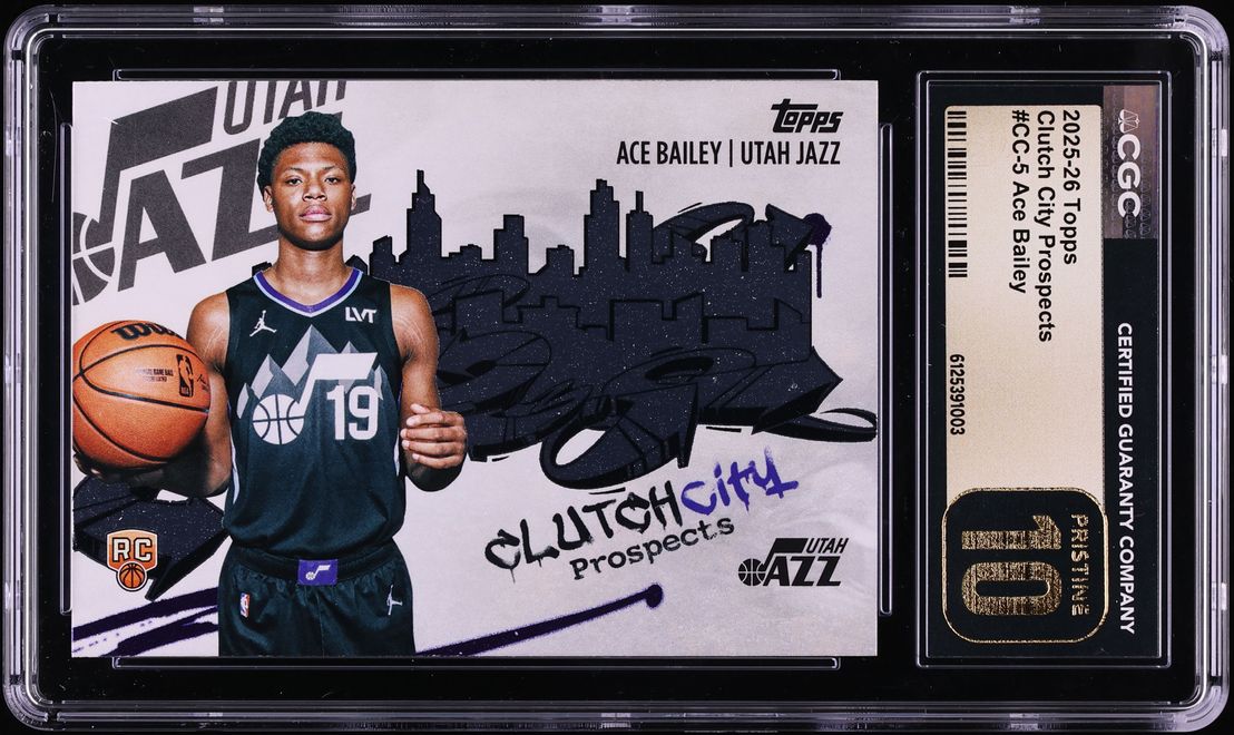 2025 Topps Clutch City Prospects Ace Bailey ROOKIE #CC-5 CGC 10 PRISTINE