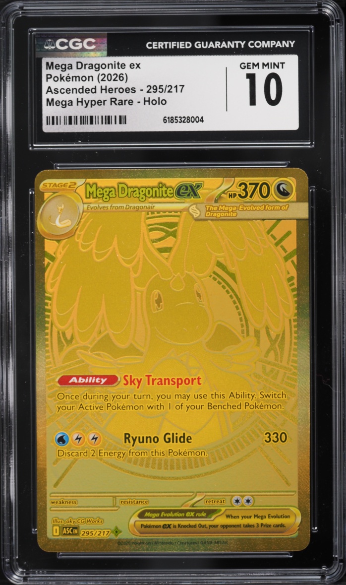 2026 Pokemon Mega Evolution Ascended Heroes MHR Mega Dragonite EX #295 CGC 10 GEM MINT