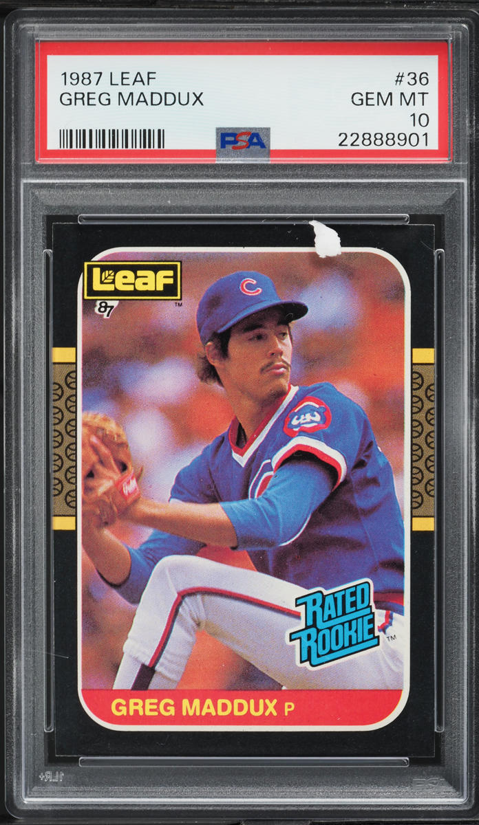 1987 Leaf Greg Maddux ROOKIE #36 PSA 10 GEM MINT