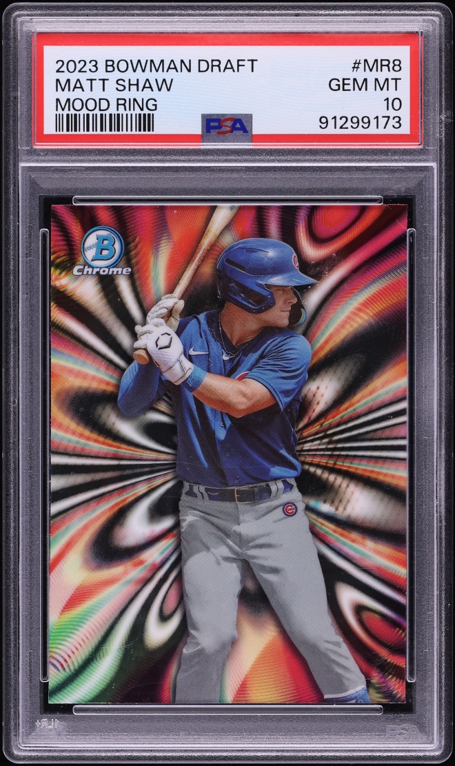 2023 Bowman Chrome Draft Mood Ring Matt Shaw PROSPECT #MR8 PSA 10 GEM MINT