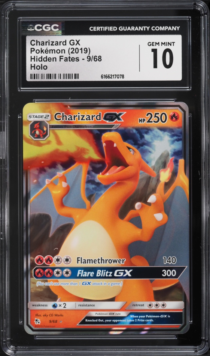 2019 Pokemon Sun & Moon Hidden Fates Holo Charizard GX #9 CGC 10 GEM MINT