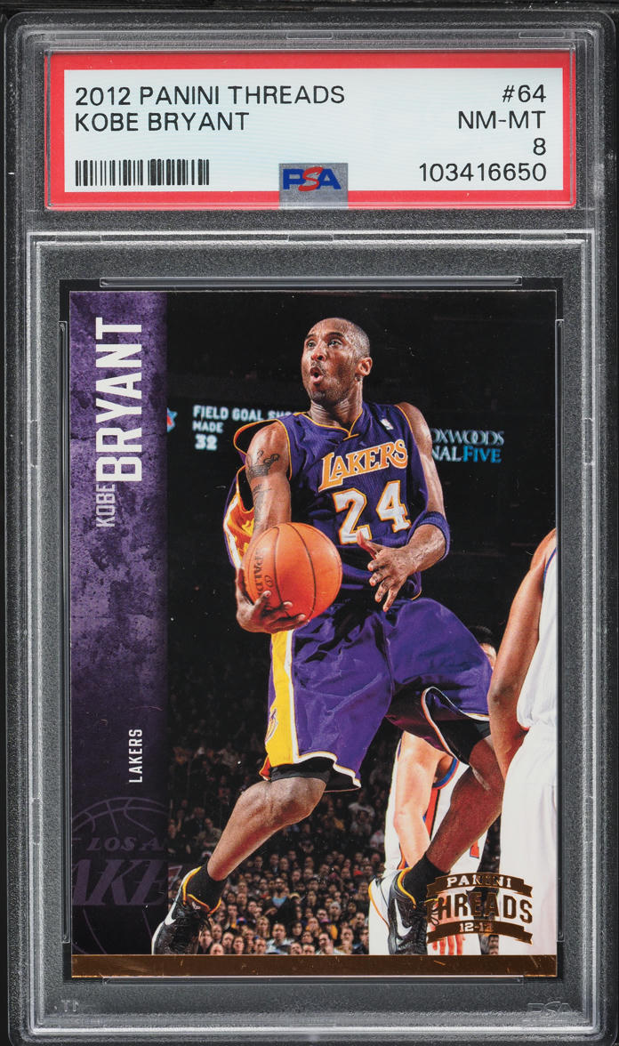 2012 Panini Threads Kobe Bryant #64 PSA 8 NM-MT