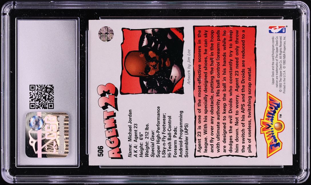 1992 Upper Deck Fanimation Michael Jordan #506 CSG 10 GEM MINT