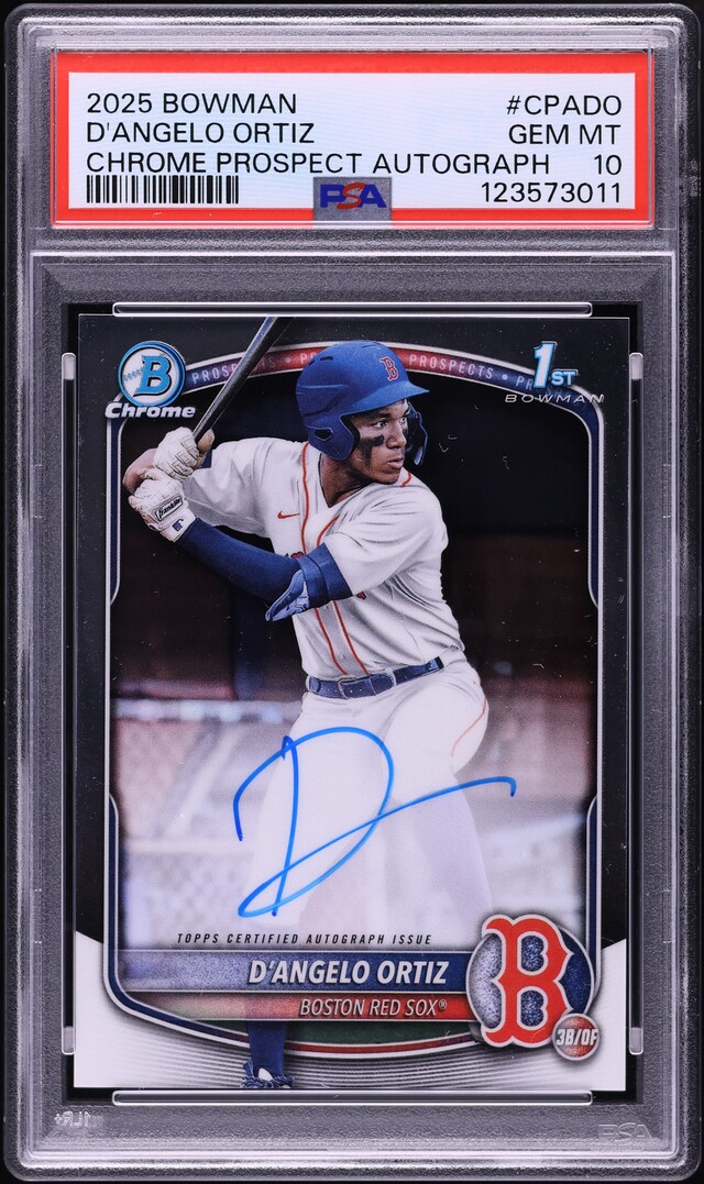 2025 Bowman Chrome D'Angelo Ortiz PROSPECT AUTO #CPADO PSA 10 GEM MINT