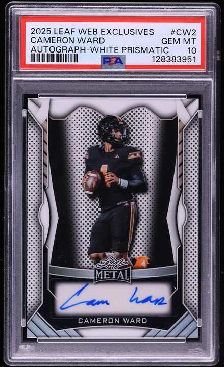 2025 Leaf Web Exclusives White Prismatic Cameron Ward ROOKIE AUTO