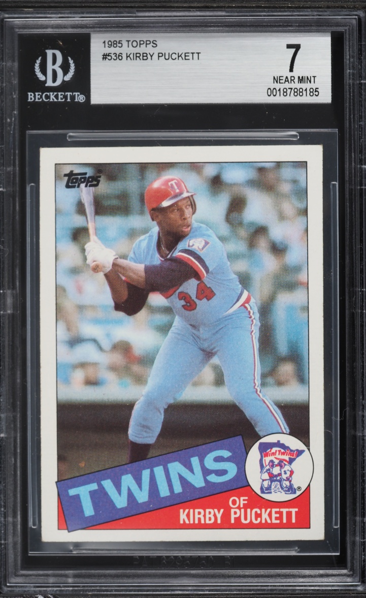 1985 Topps Kirby Puckett ROOKIE #536 BGS 7 NRMT