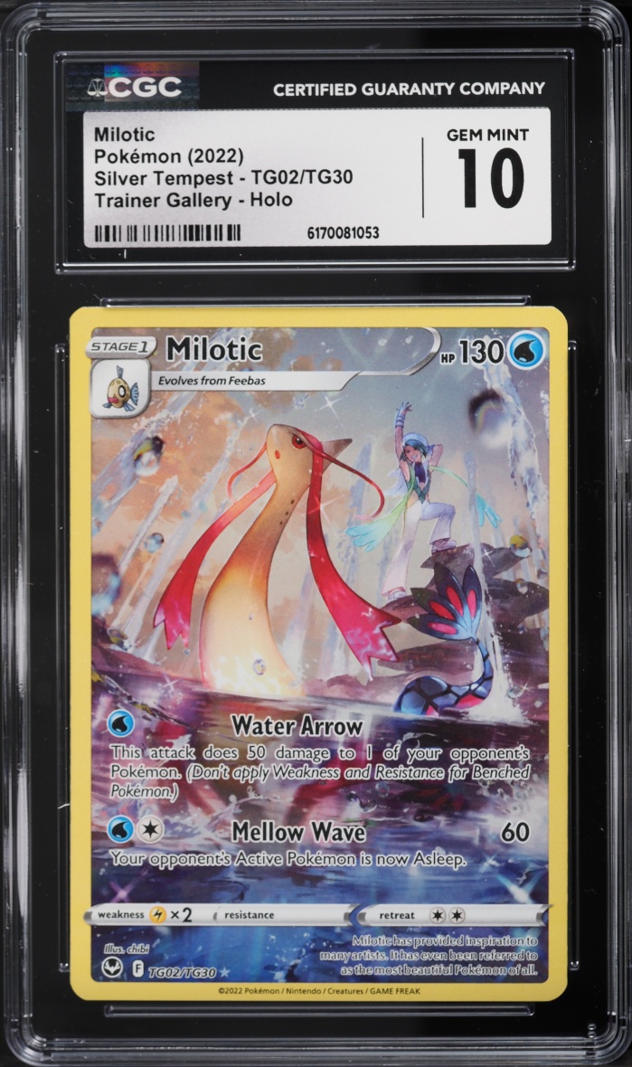 2022 Pokemon Sword & Shield Silver Tempest Trainer Gallery CHR Milotic #TG02 CGC 10 GEM MINT