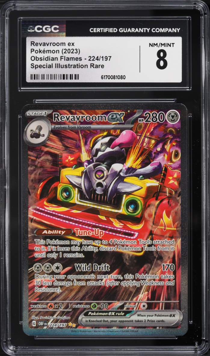 2023 Pokemon Scarlet & Violet Obsidian Flames SIR Revavroom ex #224 CGC 8 NM-MT