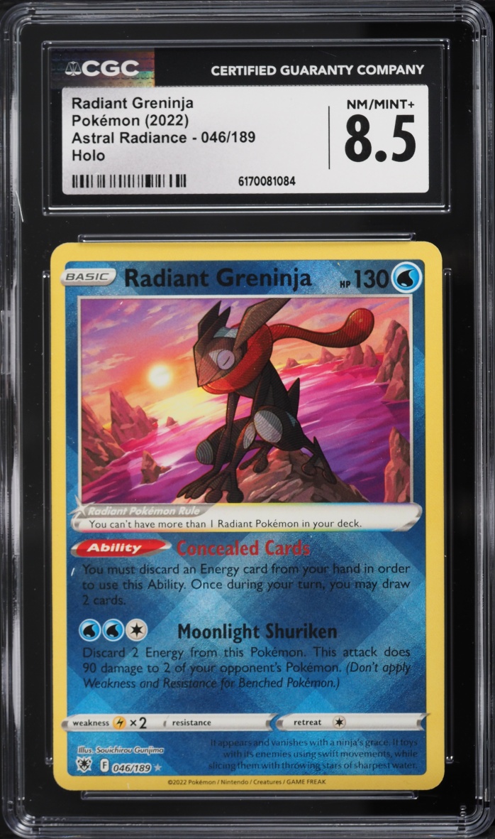 2022 Pokemon Sword & Shield Astral Radiance Holo Radiant Greninja #46 CGC 8.5 NM-MT+