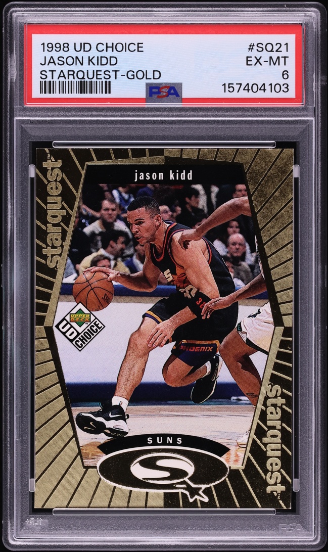 1998 Upper Deck Choice Starquest Gold Jason Kidd /100 #SQ21 PSA 6 EXMT - Photo 1