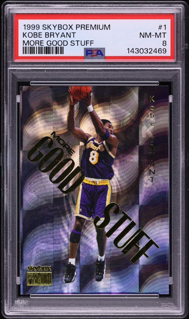 1999 Skybox Premium More Good Stuff Kobe Bryant /99 #1 PSA 8 NM-MT - Photo 1