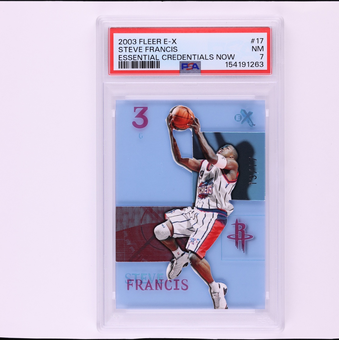 2003 Fleer E-X Essential Credentials Now Steve Francis /17 #17 PSA 7 NRMT - Photo 1