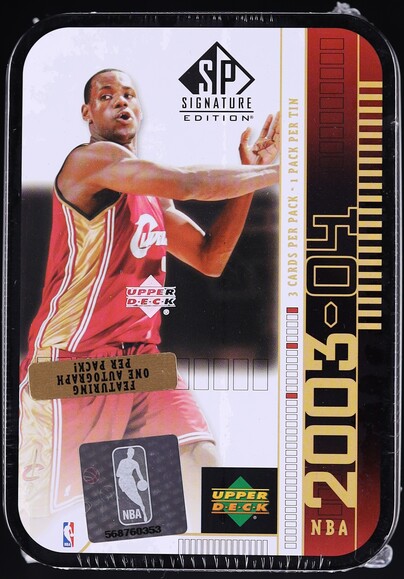 2003 SP Signature Edition Basketball Sealed Tin, 3ct Cards, LeBron