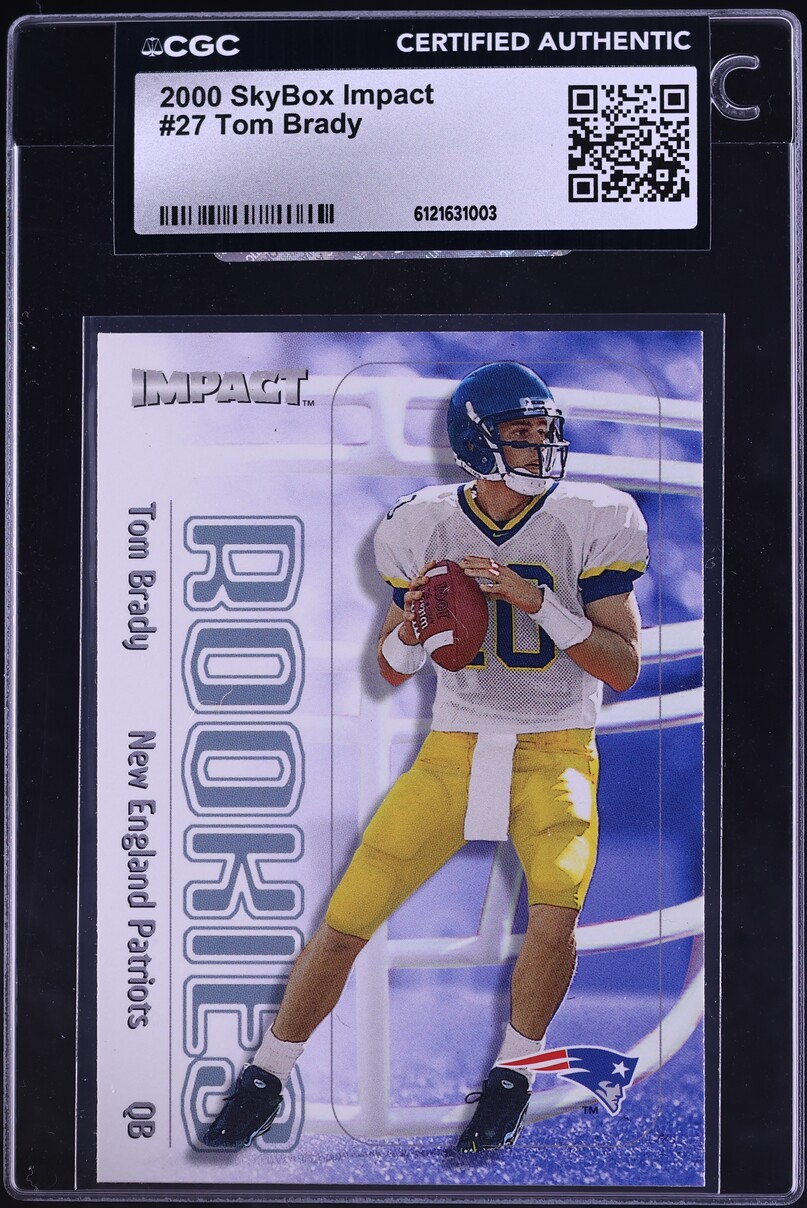 2000 Skybox Impact Tom Brady ROOKIE #27 CGC AUTH