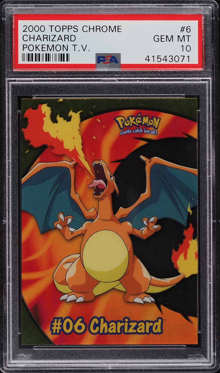 2000 Topps Pokemon TV Charizard #6 PSA 10 GEM MINT