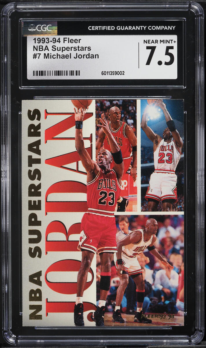 1993 Fleer NBA Superstars Michael Jordan #7 CGC 7.5 NRMT+