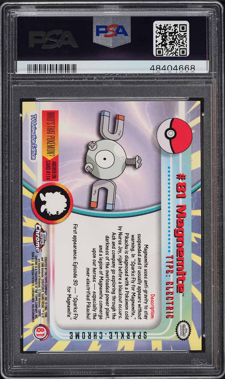 2000 Pokemon Topps Chrome Series 2 Sparkle Magnemite #81 PSA 10 GEM MINT