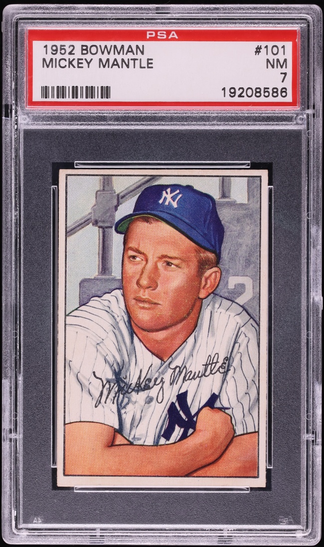 1952 Bowman Mickey Mantle #101 PSA 7 NRMT