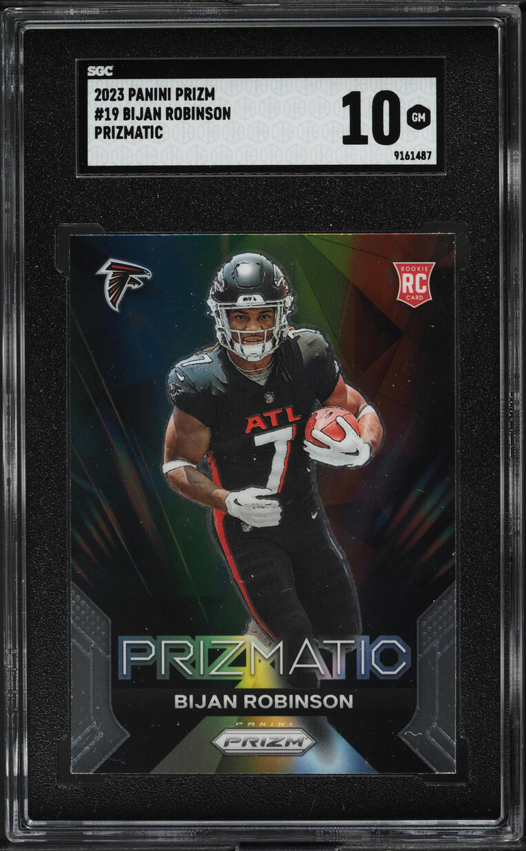 2023 Panini Prizm Prizmatic Bijan Robinson ROOKIE #19 SGC 10 GEM MINT