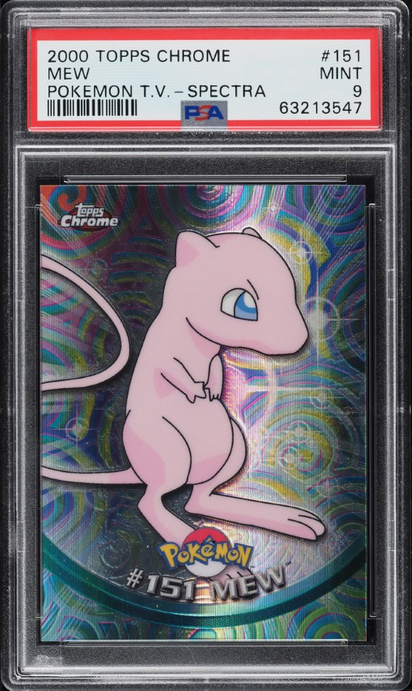 2000 Topps Chrome Pokemon Series 2 Spectra Mew #151 PSA 9 MINT