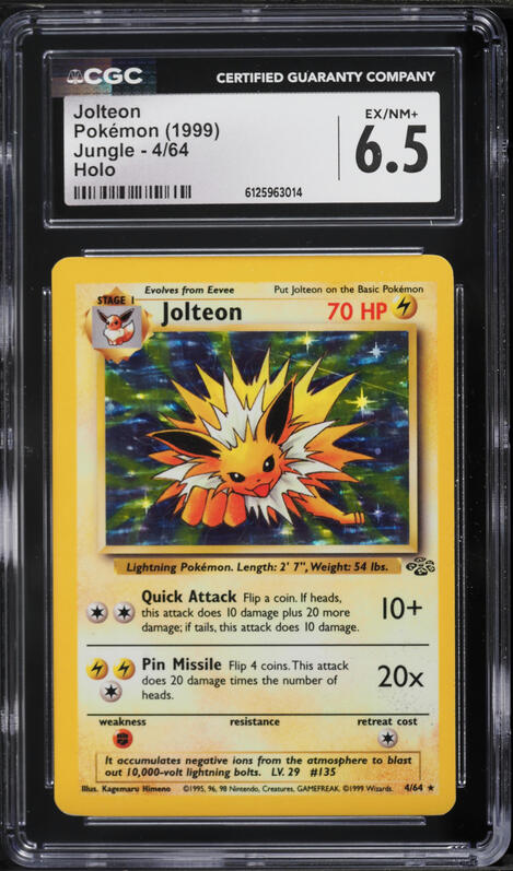 2003 Pokemon EX Sandstorm Holo Jolteon #6 CGC 10 GEM MINT on