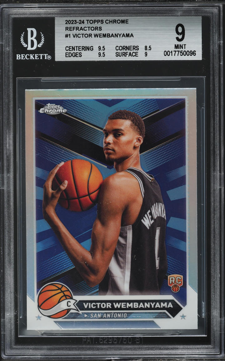 2023 Topps Chrome Refractor Victor Wembanyama ROOKIE #1 BGS 9 MINT