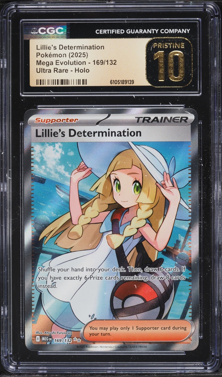 2025 Pokemon Mega Evolution Full Art Lillie's Determination #169 CGC 10 PRISTINE