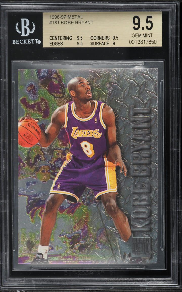1996 Metal Basketball Kobe Bryant ROOKIE #181 BGS 9.5 GEM MINT