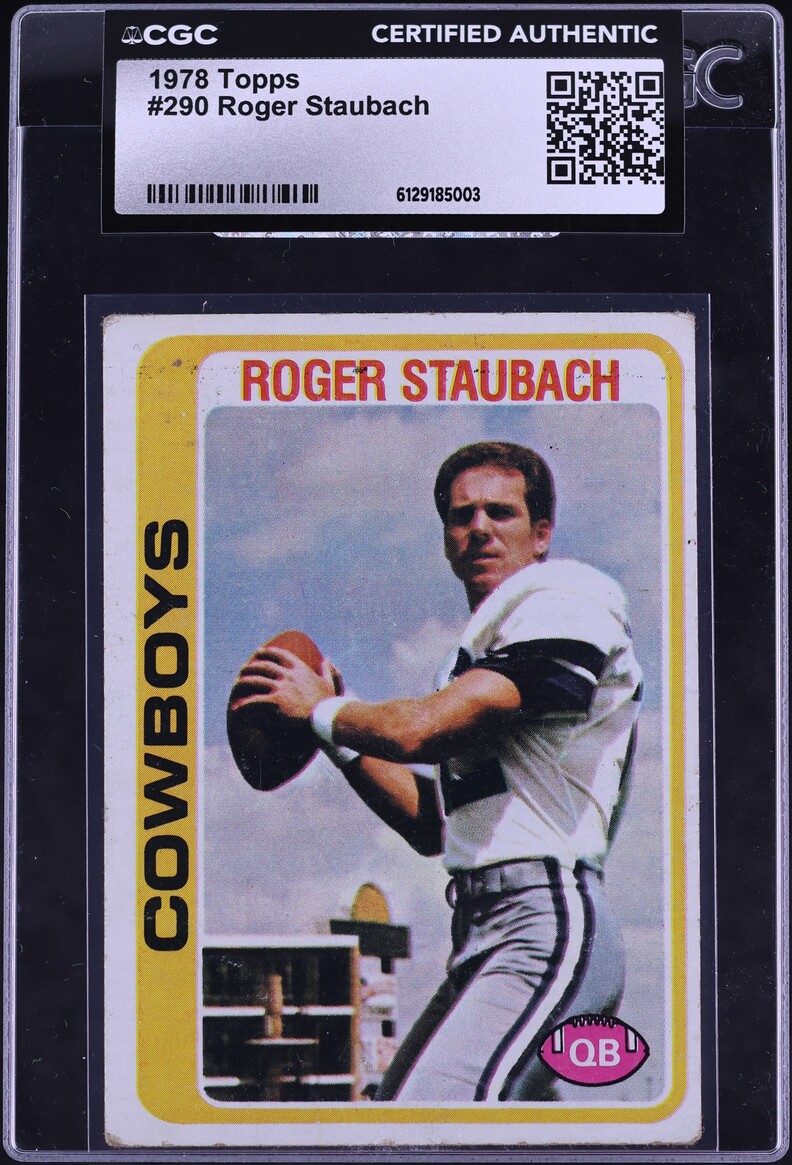 1978 Topps Football Roger Staubach #290 CGC AUTH
