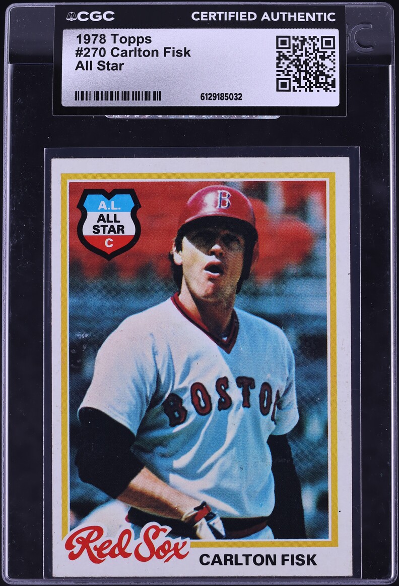 1978 Topps Carlton Fisk ALL STAR #270 CGC AUTH