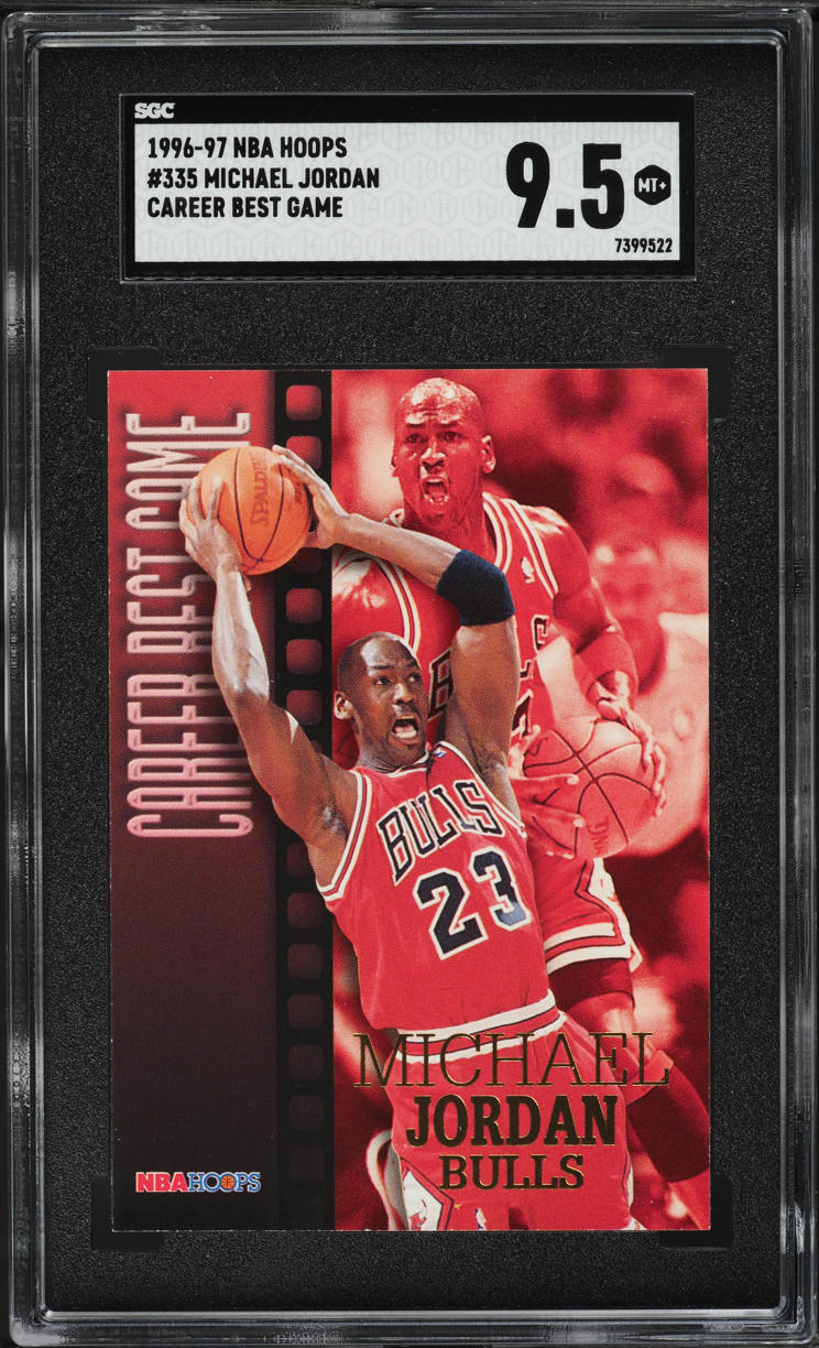 1996 Hoops Career Best Game Michael Jordan #335 SGC 9.5 MINT+