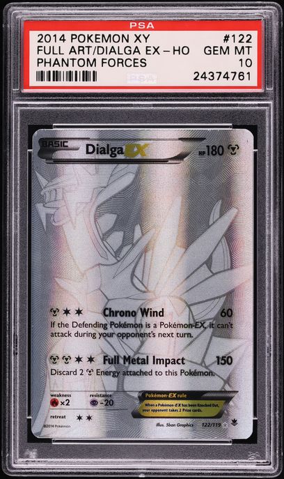 2014 Pokemon XY Phantom Forces Full Art Dialga EX #122 PSA 10 GEM MINT