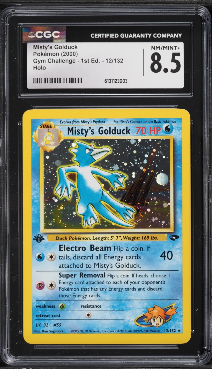 2000 Pokemon Gym Challenge 1st Edition Holo Misty's Golduck #12 CGC 8.5 NM-MT+
