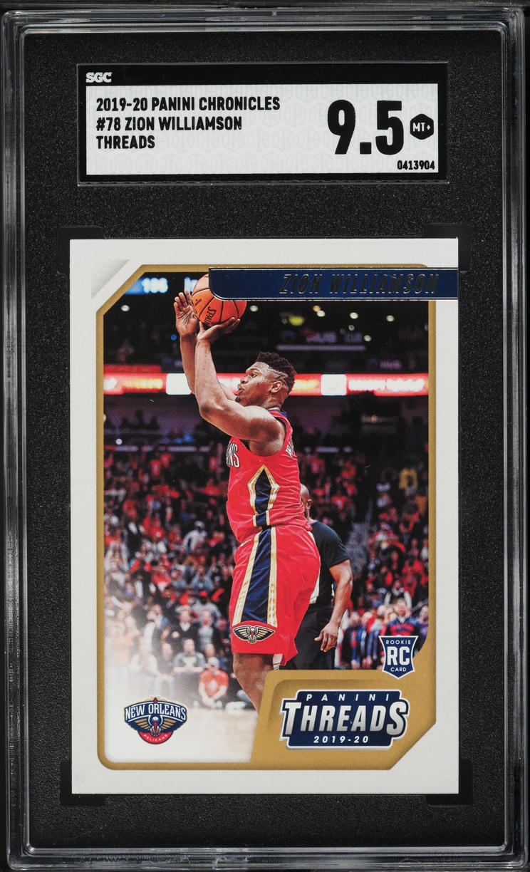 2019 Panini Chronicles Threads Zion Williamson ROOKIE #78 SGC 9.5 MINT+